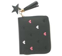 VALICLUD Pu Kunstleder Damen Karten Brieftasche Cartoon Geldbörse Kleine Münztasche Grün Mit Reißverschluss Für Reisen Und Alltag