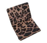 VALICLUD Reisepasshülle Pu Leopardenmuster mit RFID Schutz Mehreren Kartenfächern und Ticketschutz Schlanker Passhalter für Damen und Herren Reiseaccessoires