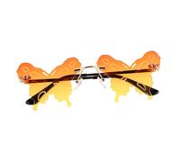 VALICLUD Rimless Butterfly Sonnenbrille mit Farbverlauf Schmetterlingsförmige Brille für Damen Herren Leichte Party Festivalbrille für Halloween Weihnachten Trendige Damen Sonnenbrille