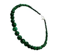 VALICLUD Runde Malachit Anhänger Kette Handgefertigte Modeschmuck Kette für Damen DIY Schmuck Basteln Geschenk für Geburtstag Valentinstag