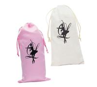 VALICLUD Schuhaufbewahrungstasche Für Ballettschuhe Waschbarer Canvas Und Satin Schuhbeutel Mit Innenstruktur Separates Fach Für Kleinigkeiten Für Reisen Und Training