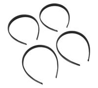 VALICLUD Schwarzes Dünnes Pu Leder Haarband 4 Stück Flexibler Elastischer Haarschmuck Für Damen Und Mädchen Schlichtes Modisches Stirnband Für Alltag Und Kosmetik
