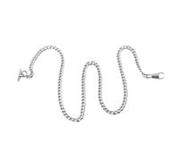 VALICLUD Silberkette Für Taschenuhr Aus Metall Gesamtlänge Retro-Stil Mit Schönem Glanz Und Feiner Verarbeitung Robustem Verschluss Als Uhrenhalter Gürtel Oder Taschenaccessoire