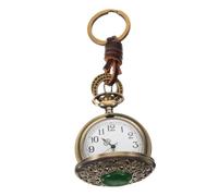 VALICLUD Taschenuhr Mechanisch Retro Herren Damen Vintage Anhänger Braun | Legierung, Leichtes Gehäuse, Präzise Zeitanzeige, Schlüsselanhänger, Dekorative Taschenuhr, für Alltag