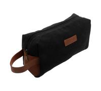 VALICLUD Tragbare Reisekosmetiktaschen für Männer Schminktasche Schwarz aus Canvas Kosmetik Tasche mit Griff als Reise-kulturbeutel und Organizer für Kosmetiktaschen und Reise-duschtaschen