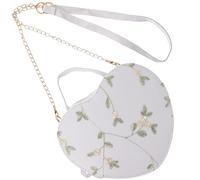 VALICLUD Umhängetasche 7.87x6.69x1.97in Leder und Damen Herzförmige aus Pu Metall Kleine Kettenhandtasche für Schutz für Make Up und Kleinigkeiten Hochzeit und Tanzparty