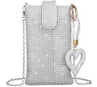 VALICLUD Umhängetasche Handytasche Silberne Taschen Für Damen Glitzernde Umhängetasche Damen-Abendtaschen Handytaschen Für Damen Umhängetasche