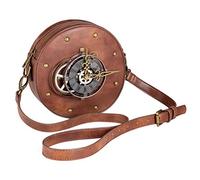 VALICLUD Umhängetasche Runde Steampunk Geldbörse Gothic Umhängetasche Kreis Punk Rock Geldbörsen für Frauen