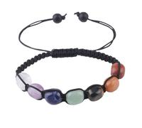 VALICLUD Verstellbares 7 Chakra Armband Aus Natürlichem Ovalem Edelstein Geflochtene Handgelenkkette Für Damen Und Herren Schmuck Für Alltag Und Festliche Anlässe