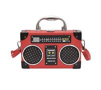 VALICLUD Vintage Radio Geformt Handtasche 90S Schulter Tasche PU Umhängetasche Einzigartige Handtasche für Frauen