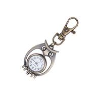 VALICLUD Vintage Taschenuhr Eule Geformt Schlüsselanhänger Quarz Uhren-schlüsselanhänger Kreative Geschenkidee Praktisch Leicht Erkennbar