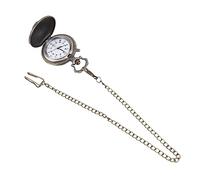 VALICLUD Vintage Taschenuhr Lokomotiv Design Braun Metall Gehäuse mit Deckel Kreative Taschenuhr für Freunde Kleidungs Dekoration