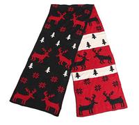 VALICLUD WäRmeschal Damen Winter Strickschal Mit Weihnachtlichem Druck Weicher Kuscheliger Acryl Halstuch FüR Weihnachtsurlaub Und NackenwäRmer