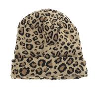 VALICLUD Warme Wintermütze Kinder Wolle Warme Mütze Leopard Strickmütze Warme Ohrenklappe Frau Mit Mütze Winter Beanie Mütze Leopard Beanie Hut Frauenhut Warmer Hut Leopardenmuster Damen