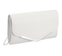 VALICLUD Weiße Clutch Damen Envelope Bag Mit Kette 9.4X5.5X2 Zoll Abendhandtasche Für Hochzeit Party Elegant