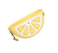 VALICLUD Zitronentasche Pu Crossbody Bag Für Damen Und Mädchen Fruchtkreuz-Körpertasche Mit Kette Umhängetasche Für Handy Schlüssel Geldbörse Alltag Schule Arbeit