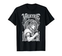 Valkyrie Viking Starke Frau Weibliche nordische Krieger-Raben Preisgünstiges Grafik-T-Shirt, Herren, Schwarz, XL
