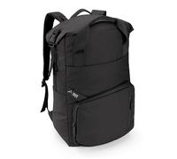 Valle Verde Rucksack MADRID 21L Schwarz Rolltop Reise- und Tagesrucksack mit Laptopfach Stadtrücksack Für Damen und Herren Wasserabweisend Gepolstert 56 x 29 x 13 cm
