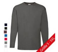VALUEWEIGHT LONG SLEEVE T | Langarm T-Shirt Herren & Unisex – Longsleeve aus 100% Baumwolle, Classic Fit, Rundhalsausschnitt graumeliert 4XL