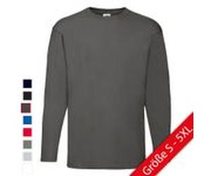 VALUEWEIGHT LONG SLEEVE T | Langarm T-Shirt Herren & Unisex – Longsleeve aus 100% Baumwolle, Classic Fit, Rundhalsausschnitt schwarz 5XL