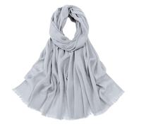 Van Der Rich ® - Schal aus Baumwollmischung 90cm*180cm - Damen - Herren (12-Grau)
