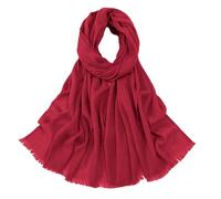 Van Der Rich ® - Schal aus Baumwollmischung 90cm*180cm - Damen - Herren (9-Dunkelrot)
