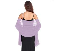 Van Der Rich ® - Stola aus Seidenchiffon Schal Tuch Leicht - Damen (157-Lila)