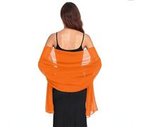 Van Der Rich ® - Stola aus Seidenchiffon Schal Tuch Leicht - Damen (55-Orange)
