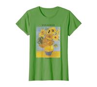 Van Gogh Sonnenblumen Impressionismus Kunst Vincent Van Gogh T-Shirt, Damen, Hellgrün, XL