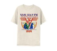 Van Halen 1984 World Tour T-Shirt für Erwachsene, kurzärmelig, American Rock 80er Jahre, Vintage-Stil, Grafik-T-Shirts, Natürlich, Mittel