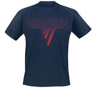 Rock Off Trade Männer T-Shirt Van Halen Classic Red Logo Navy 100% Baumwolle Band-Merch Größe S