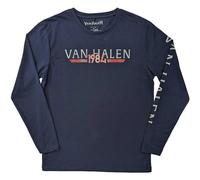 Van Halen T Shirt 84 Tour Nue offiziell Unisex Navy Blau Long Sleeve S