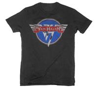 Van Halen T Shirt Chrome Band Logo Nue offiziell Herren Schwarz L