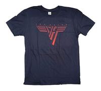 Van Halen T-Shirt - klassisches Logo 100 % offizielles Lizenzprodukt Gr. L, blau