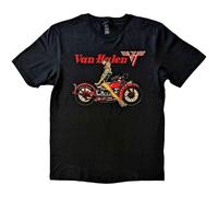 Van Halen T Shirt Pin up Motorcycle Band Logo Nue offiziell Unisex Schwarz XL