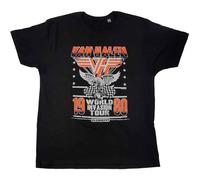 Van Halen T Shirt World Invasion Tour 1980 Band Logo Nue offiziell Herren L