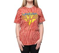 Van Halen Unisex Unisex Jagged Logo Wash T-Shirt Red T-Shirt, Red,