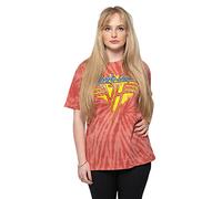 Van Halen Unisex Unisex Jagged Logo Wash T-Shirt Red T-Shirt, Red,