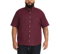 Van Heusen Herren Big and Tall Short Sleeve Check Shirt Hemd mit Button-Down-Kragen, Port Red Minicheck, 4X-Large Hoch