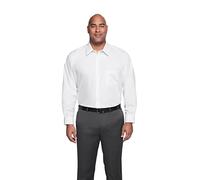 Van Heusen Herren Big Fit, Popeline, Einfarbig Groß Klassisches Hemd, weiß, 48 cm Hals 86 cm-89 cm Ärmel