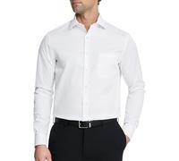 Van Heusen Herren Dress Shirt Regular Fit Flex Collar Stretch Solid Smokinghemd, weiß, L/Hals 42 cm, Ärmel 91/94 cm