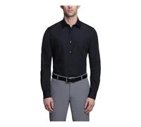 Van Heusen Herren Hemd Fitted Popeline Solid - Schwarz - 39 cm Hals 91 cm- 94 cm Ärmel