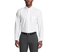 Van Heusen Herren Kleid Hemd Regular Fit Oxford Solid Buttondown Kragen, Weiss/opulenter Garten, L