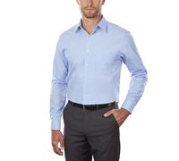 Van Heusen Herren Kleid Hemd Regular Fit Popeline Solid, Cameo Blau, 37 cm Hals 81 cm- 84 cm Ärmel