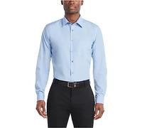 Van Heusen Herren Kleid Hemd Regular Fit Popeline Solid, Cameo Blau, 44 cm Hals 81 cm- 84 cm Ärmel