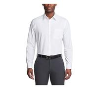 Van Heusen Herren Kleid Hemd Regular Fit Popeline Solid, Weiss/opulenter Garten, 38 cm Hals 81 cm- 84 cm Ärmel