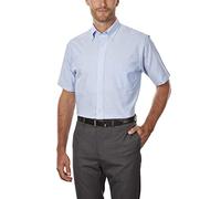 Van Heusen Herren Men's Short Sleeve Oxford Dress Shirt Klassisches Hemd, blau, 3X-Groß