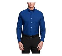 Van Heusen Herren Kleid Regular Fit Oxford Solid farbig, Buttondown-Kragen Klassisches Hemd, English Blue, 15.5"-16" Neck 33"-34" Sleeve