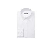 Van Heusen Herren Pinpoint Herrenhemd, Normale Passform, Einfarbiger Button-down-Kragen Klassisches Hemd, Weiß, 39 cm Hals 91 cm-94 cm Ärmel