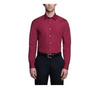 Van Heusen Herren Poplin Fitted Solid Point Collar Dress Shirt Smokinghemd, Magenta, 44 cm Hals 81/84 cm Ärmel (XL)